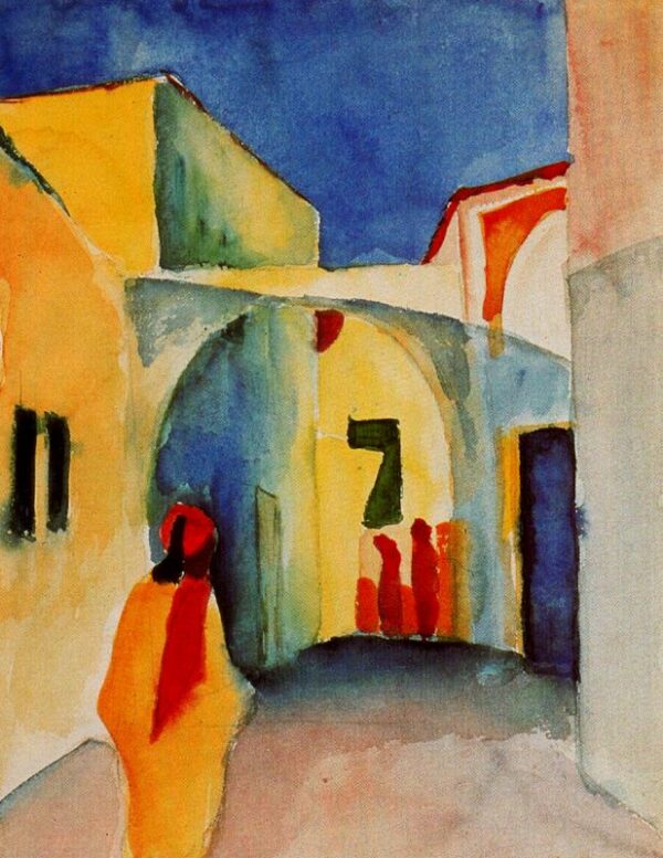 A Street by August Macke, hand-painted oil painting reproduction