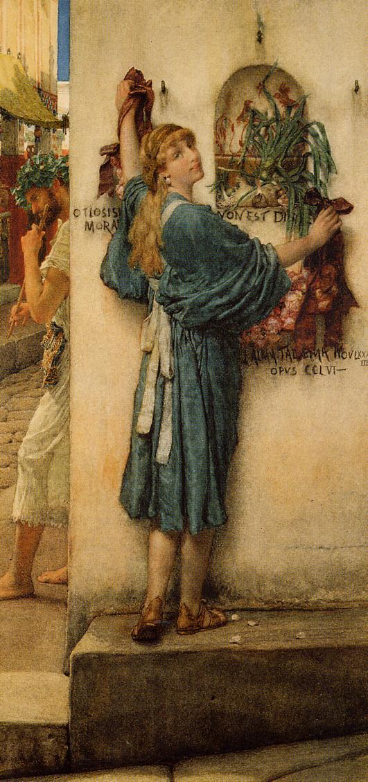A Street Altar by Lawrence Alma-Tadema, hand-painted oil reproduction