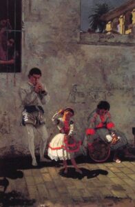 A Street Scene In Seville by Thomas Eakins, hand-painted oil painting reproduction