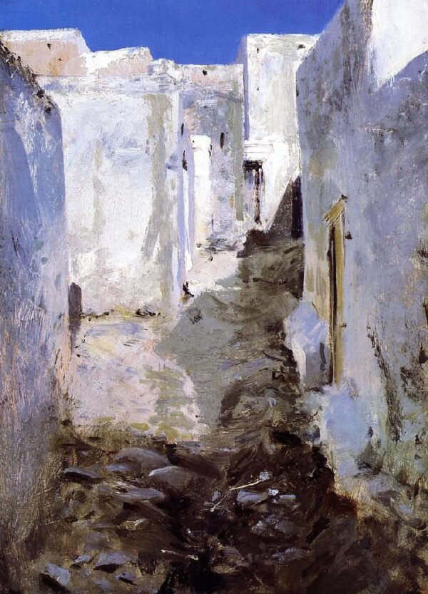 A Street in Algiers by John Singer Sargent, hand-painted oil painting reproduction