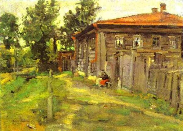 A Street in Pereslavl by Konstantin Korovin, hand-painted oil painting reproduction
