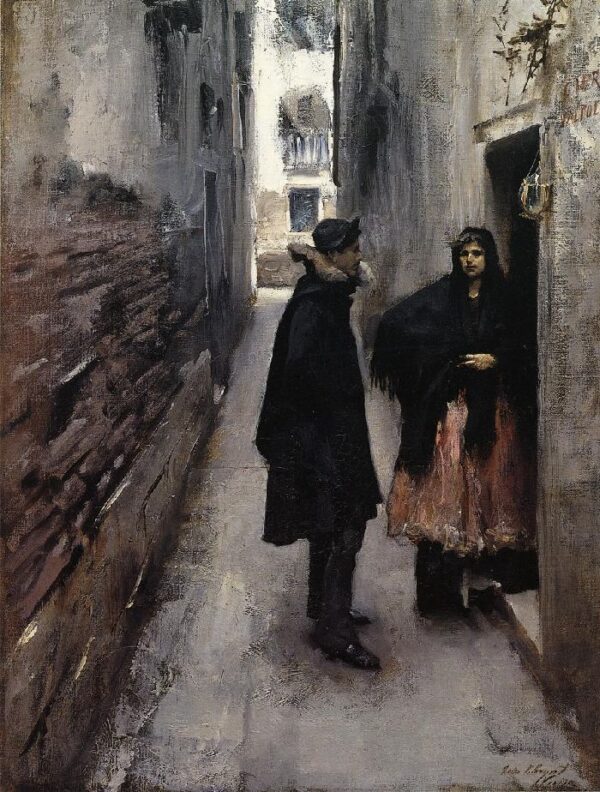 A Street in Venice II by John Singer Sargent, hand-painted oil painting reproduction