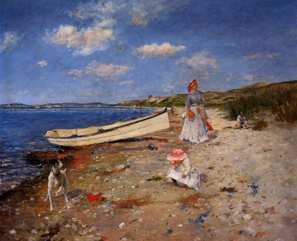 A Sunny Day at Shinnecock Bay by William Merritt Chase, hand-painted oil painting reproduction
