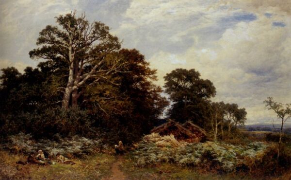 A Surrey Woodland by Benjamin Williams Leader, hand-painted oil painting reproduction