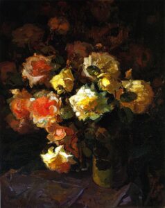 A Tapestry of Roses by Franz Bischoff, hand-painted oil painting reproduction