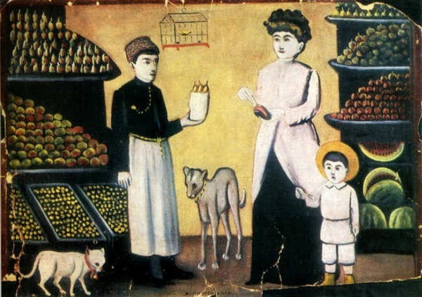 A Tatar Fruit-Seller by Niko Pirosmani, hand-painted oil painting reproduction