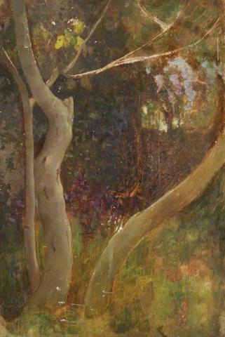 A Tree in Woodland by Benjamin Haughton, hand-painted oil reproduction