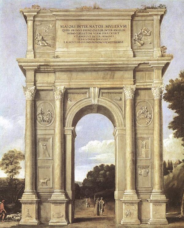 A Triumphal Arch of Allegories by Domenichino, hand-painted oil painting reproduction