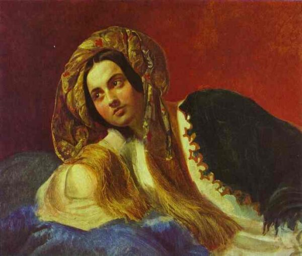 A Turkish Girl by Karl Briullov, hand-painted oil painting reproduction