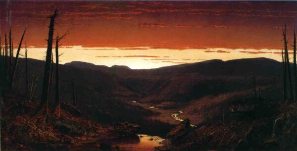 A Twilight in the Catskills by Sanford Robinson Gifford, hand-painted oil painting reproduction