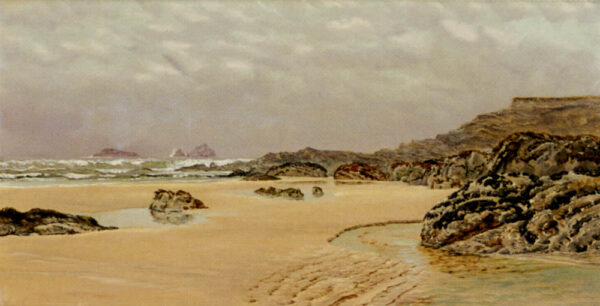 A View Of Treyarnon Bay by John Brett, hand-painted oil painting reproduction