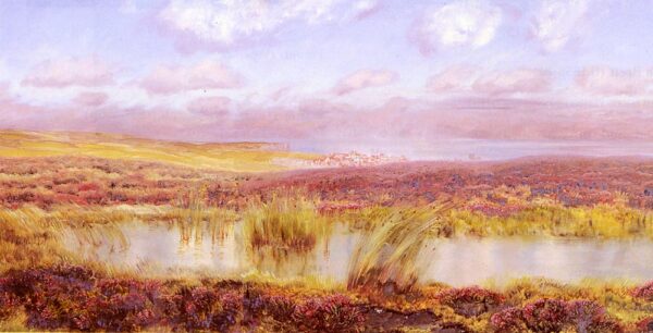 A View Of Whitby From The Moors by John Brett, hand-painted oil painting reproduction