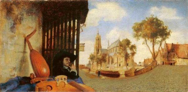 A View of Delft by Carel Fabritius, hand-painted oil painting reproduction