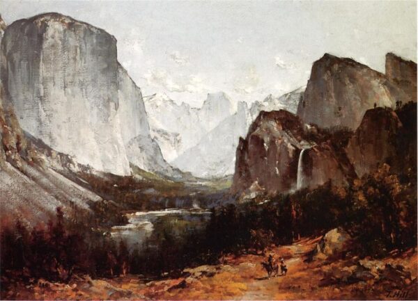 A View of Yosemite Valley by Thomas Hill, hand-painted oil painting reproduction