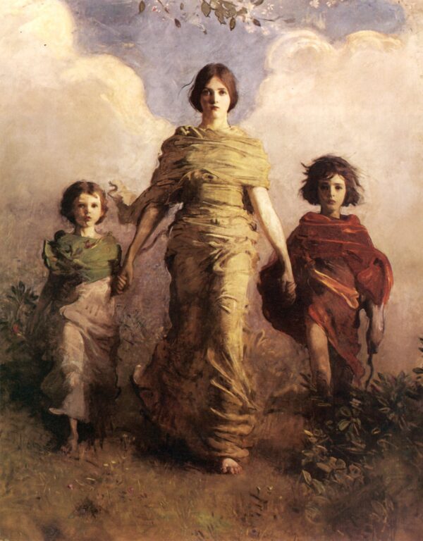A Virgin by Abbott Handerson Thayer, hand-painted oil painting reproduction