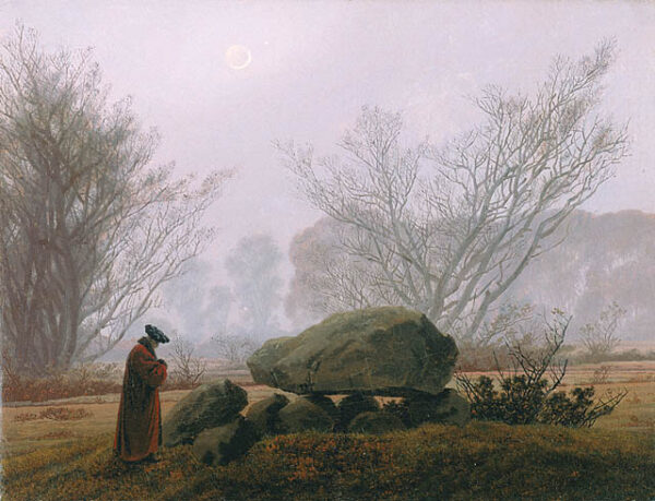 A Walk at Dusk by Caspar David Friedrich, hand-painted oil painting reproduction