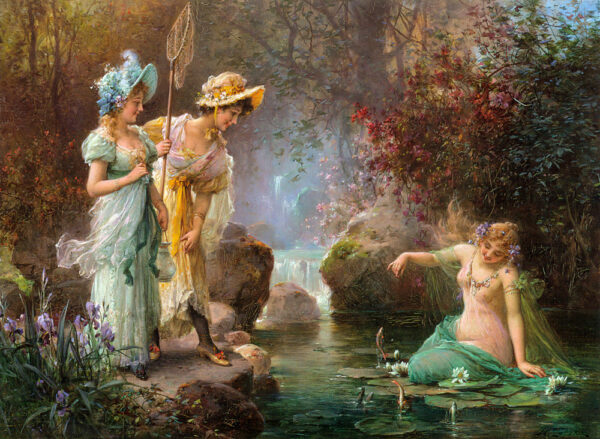 A Water Idyll II by Hans Zatzka, hand-painted oil painting reproduction