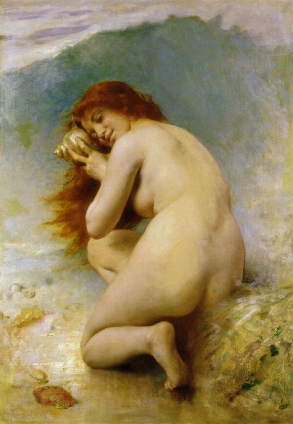 A Water Nymph by Leon Bazile Perrault, hand-painted oil painting reproduction