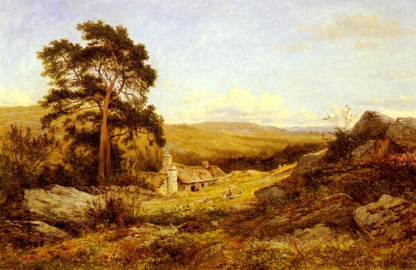 A Welsh Sheep Farm by Benjamin Williams Leader, hand-painted oil painting reproduction