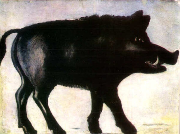 A Wild Boar by Niko Pirosmani, hand-painted oil painting reproduction