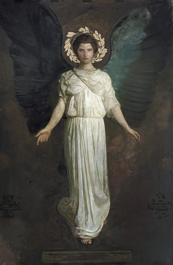 A Winged Figure by Abbott Handerson Thayer, hand-painted oil reproduction