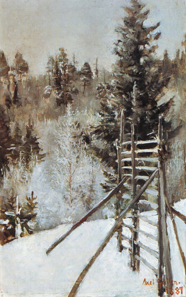 A Winter Landscape by Akseli Gallen-Kallela, hand-painted oil painting reproduction