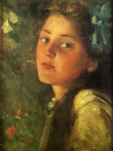 A Wistful Look by Carroll Beckwith, hand-painted oil painting reproduction