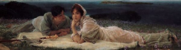 A World of Their Own by Lawrence Alma-Tadema, hand-painted oil painting reproduction
