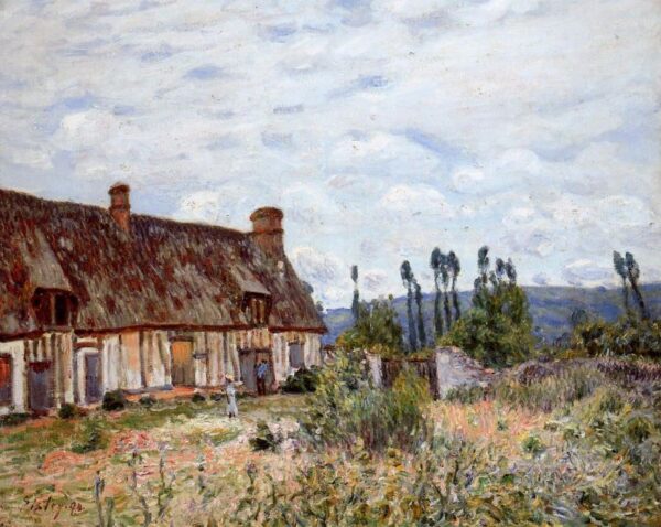 Abandoned Cottage by Alfred Sisley, hand-painted oil painting reproduction