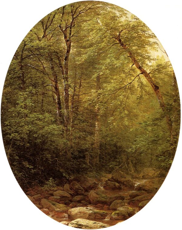 Above the Falls Catskill by John William Casilear, hand-painted oil painting reproduction