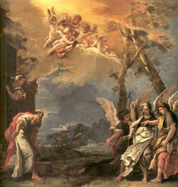 Abraham and Angels by Sebastiano Ricci, hand-painted oil painting reproduction