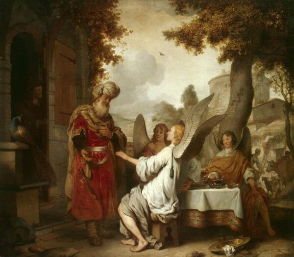 Abraham and the Three Angels by Gerbrand van den Eeckhout, hand-painted oil painting reproduction