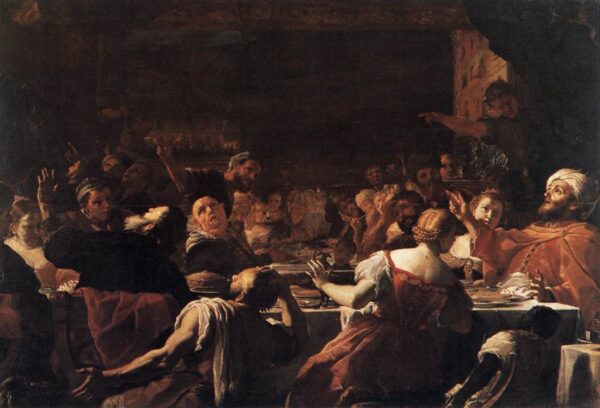 Absalom’s Feast by Mattia Preti, hand-painted oil painting reproduction
