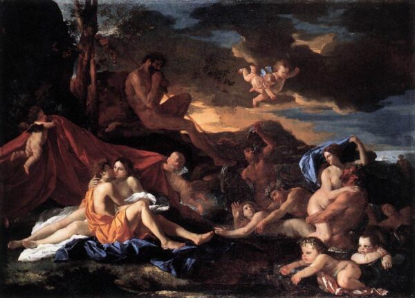 Acis and Galatea by Nicolas Poussin, hand-painted oil painting reproduction