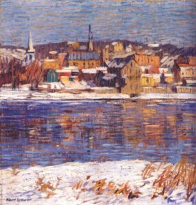 Across the Delaware by Robert Spencer, hand-painted oil painting reproduction