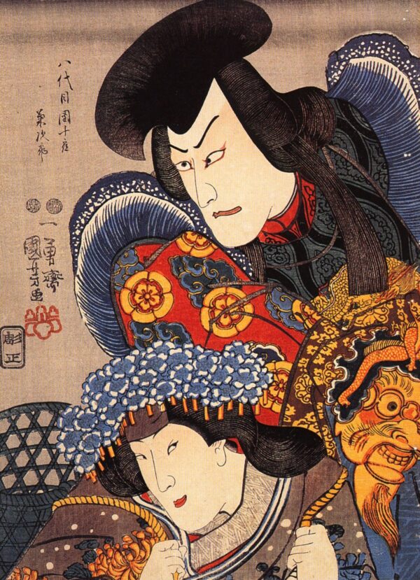 Actors by Utagawa Kuniyoshi, hand-painted oil painting reproduction