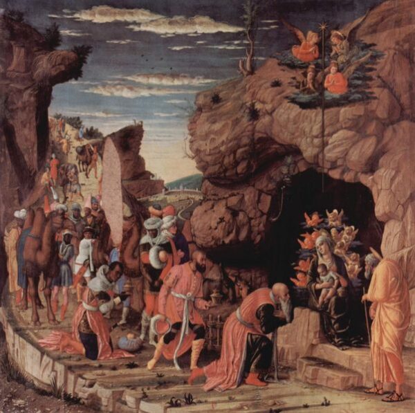Adoration Of The Three Kings by Andrea Mantegna, hand-painted oil painting reproduction