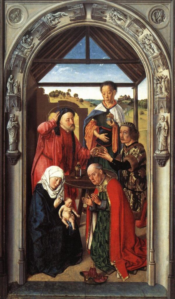 Adoration of the Magi by Dieric Bouts the Elder, hand-painted oil painting reproduction