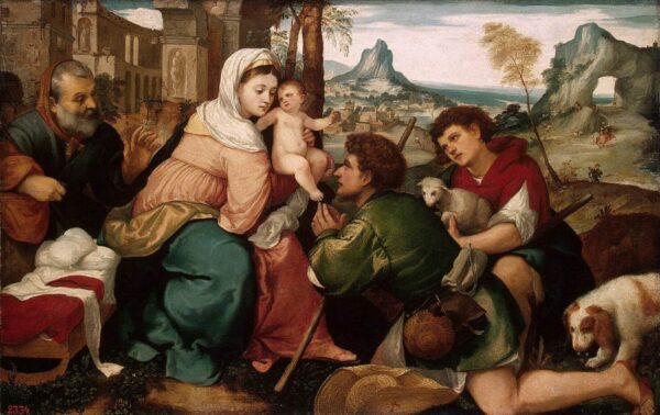 Adoration of the Shepherds by Bonifacio Veronese, hand-painted oil painting reproduction
