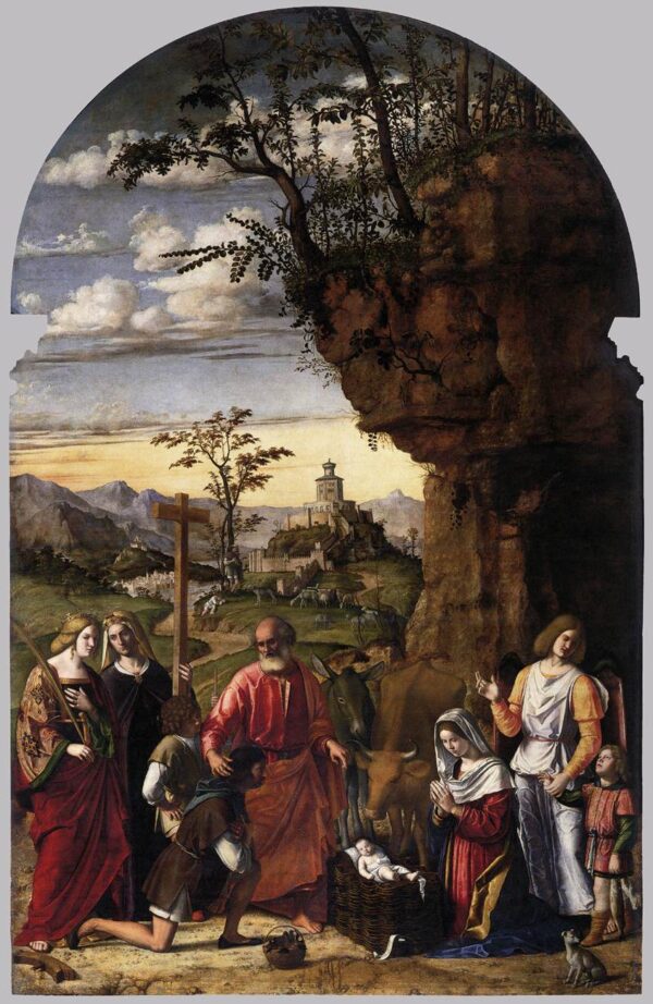 Adoration of the Shepherds by Cima da Conegliano, hand-painted oil painting reproduction