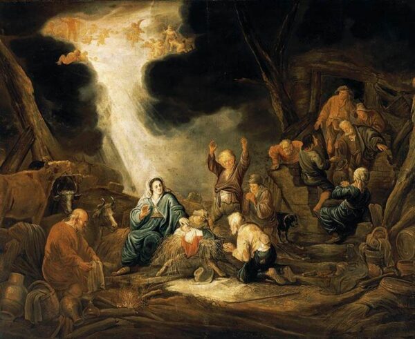 Adoration of the Shepherds by Benjamin Gerritsz Cuyp, hand-painted oil painting reproduction