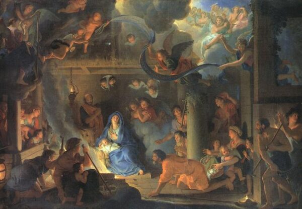 Adoration of the Shepherds by Charles Le Brun, hand-painted oil painting reproduction