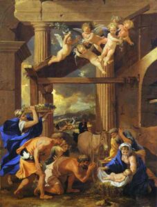 Adoration of the Shepherds by Nicolas Poussin, hand-painted oil painting reproduction