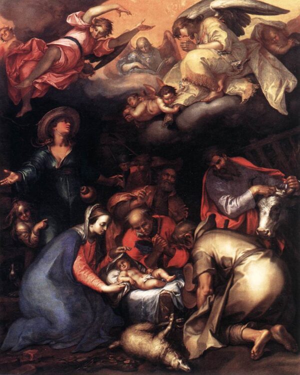 Adoration of the Shepherds v by Abraham Bloemaert, hand-painted oil painting reproduction