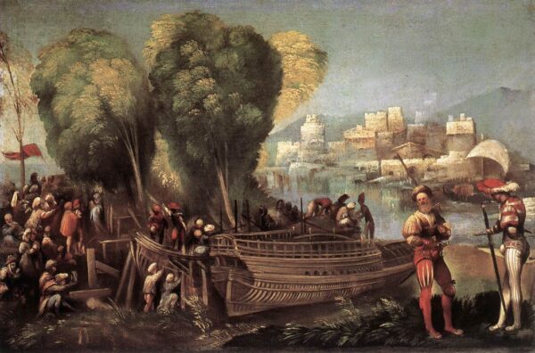 Aeneas and Achates on the Libyan Coast by Dosso Dossi, hand-painted oil painting reproduction