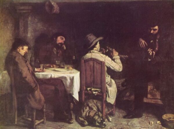 After Dinner In Ornans by Gustave Courbet, hand-painted oil painting reproduction