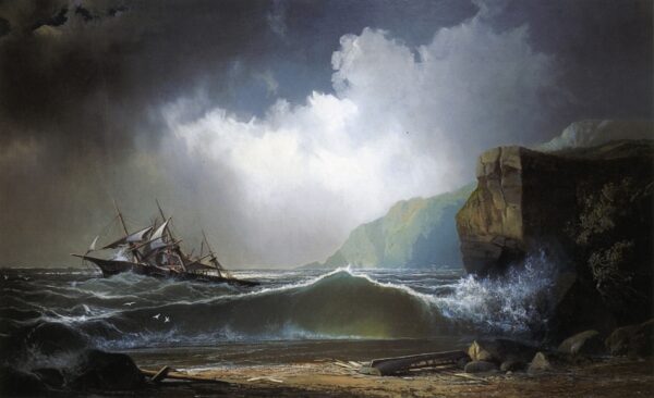 After a Storm on the Lee Shore by John Mix Stanley, hand-painted oil painting reproduction