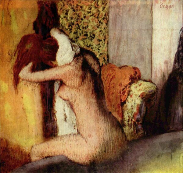 After the Bath c by Edgar Degas, hand-painted oil painting reproduction