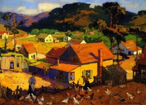 Afternoon Idyl Cambria by Franz Bischoff, hand-painted oil painting reproduction