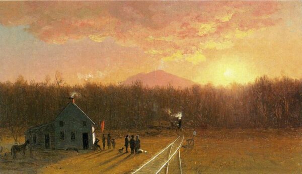 Afternoon Train by Jervis McEntee, hand-painted oil painting reproduction